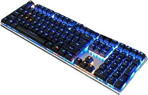Gaming Keyboard with Headphone, Keyboard Mouse Combo,Aluminum Alloy Panel with Mechanical Feeling Colorful LED Backlit USB Computer Wired Keyboard for PC/Desktop Gamer (Color : B-Red Shaft)