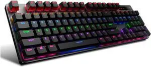 Wireless Mechanical Keyboard,Wireless Keyboard USB Interface Keyboard 104 Key Cool Lighting
