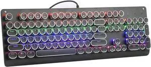 Portable Gaming Keyboard, Wired Gaming Mechanical Keyboard for Gamer Laptop Computer, Backlit LED/Quick Response