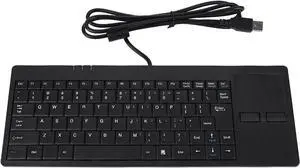Wired Keyboard with Touchpad USB Keyboard Built in Touchpad 86 Key Keyboard for Desktop and Laptop Computers