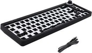 Gadpiparty 1set Mechanical Keyboard Kit RGB Lighting Wired Hot-swappable PCB Compact Design Multi-Function Knob Portable Modular Computer Accessory