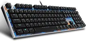 Mechanical Gaming Keyboard USB Wired Mechanical Gaming Keyboard, 108 Keys for Computer Notebook Game Office/Fast Rebound