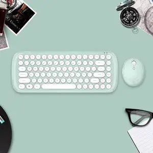 Wireless Mechanical Keyboard,Wireless Keyboard Office Home Cute Smart Power Saving Compatible