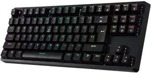Portable Laptop Keyboard Gaming Mechanical Keyboard RGB Rainbow Backlit 87 Keys Water-Resistant 12 Multimedia Keys for PC and Laptop Computer Keyboard