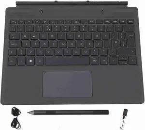 Nutriess Backlit Keyboard Kit Magnetic Touchpad Pen Latitude 7320 7310 Splash Resistant Detachable Design Laptop Keyboard for Office Work