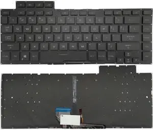 US Laptop Keyboard Compatible with GU502 GU502G GU502GU GU502GV GU502GW GU502LU GU502DU GU502LV GU502LW with White Backlight Compatible Replacement