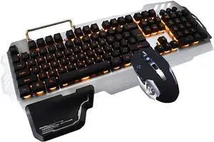 Gaming Keyboard, Wired LED Backlit Computer Keyboard, USB Ergonomic Mechanical Keyboard for Desktop/Computer (Size : 1)
