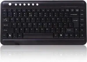 ARCH Ultra-Thin Home Office Mini USB Laptop Keypad with Multimedia Keys,Wired Computer Keyboard for Windows Desktop, Computer (Black)