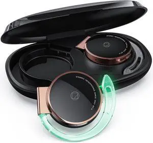 Clip on Headphones Bluetooth V5.3, On Ear Headphones Wireless with Earhooks, Ear Clip Open-Ear Earphones, Sports Headset Bluetooth with 4 Microphones, Noise Cancelling/Long Battery Life