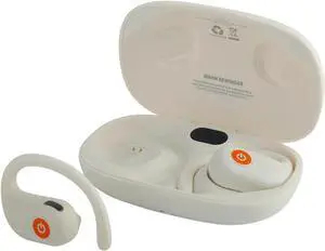 SIVGA SO1 Open Ear Headphone, Bluetooth 5.3 True Wireless Earbuds for Sport, Running, Cycling & Workouts with Digital Display Charging Case (White)