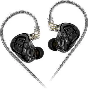 KZ ZAR in-Ear Monitor Headphones 7BA+1DD Hybrid Drivers HiFi Noise Isolation Wired Earphone with 2pin Detachable Cable for Singers