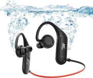 Swimming Headphones, IPX8 Waterproof Earbuds for Swimming 32GB Swimming MP3 Player Wireless Bluetooth 5.4 in-Ear Waterproof Headset 18H Playing time with Mic for Swimming, Cycling, Workout
