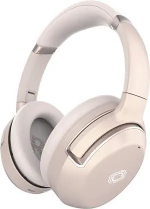Bluetooth Headphones Over Ear Headphones Noise Cancelling with Mic, 80H Playtime and Stereo Surround Sound Wireless Bluetooth Headset for Home Office Cellphone PC, Rosegold