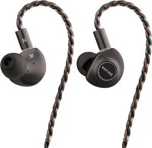 HiFiGo Kefine Delci Sinngle 10mm Dynamic Driver in-Ear Monitors, 1DD DLC + PU Diaphgram IEMs in-Ear Earphones with Powerful Bass (3.5mm)