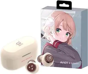AVIOT VTuber Ui Shigure Wireless Earbuds TE-D01v-SGR, Officially Licensed (Exclusive Edition) Special Package, Design, Japanese Special Voice, Noise Canceling Earbuds