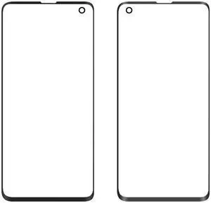 Front Glass Lens For Samsung S10 LCD display outer touch panel screen glass replacement (Black)
