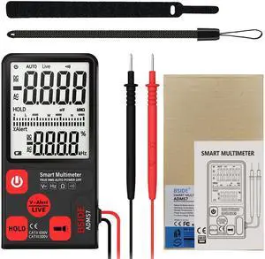 BSIDE ADMS6 High Precision Automatic Induction Small Digital Intelligent Multimeter 6000 Counts DC/AC Voltage Tester LCD Display