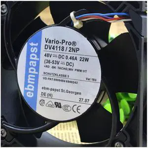 For ebmpapst 12038 48V 0.44A 22w DV4118/2NP PWM Speed ??Control IP54 Waterproof Fan