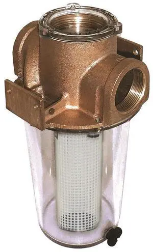 GROCO ARG-500 Series 1/2" Raw Water Strainer w/Non-Metallic Plastic Basket