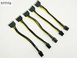 5PCS 20CM SATA to 6pin Graphics Card Power Cable SATA 15pin to 6pin PCIe PCI e PCI Express Adapter Power Supply for Miner Mining 5PCS 20CM SATA to 6pin Graphics Card Power Cable SATA 15pin to 6pin PCIe PCI e PCI Express Adapter Power Supply for Miner Mining