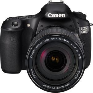 Canon EOS 60D 18 Megapixel Digital SLR Camera with Lens  18 mm  55 mm  Black