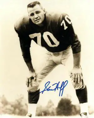 Sam Huff signed New York Giants Vintage Sepia 8x10 Photo