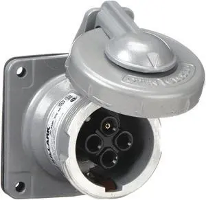 HUBBELL KILLARK VR342 Pin & Sleeve Receptacle, 30 A, 600V AC/250V DC, Three