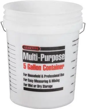 Leaktite Corp. 5Gal Clear Plastic Pail 5GLCLR Unit: EACH