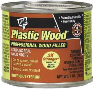 DAP 21412 Solvent Wood Filler, Can, White, Plastic Wood