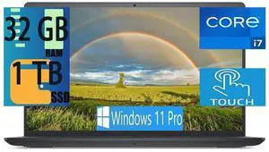 Dell Inspiron 15 3520 15.6" FHD Touch Laptop, Intel i7-1255U, 32GB RAM, 1TB PCIe SSD, Intel Iris Xe Graphics, Num Pad, Camera, WiFi, HDMI, Black, Win 11 Pro Dell Inspiron 15 3520 15.6" FHD Touch Laptop, Intel i7-1255U, 32GB RAM, 1TB PCIe SSD, Intel Iris Xe Graphics, Num Pad, Camera, WiFi, HDMI, Black, Win 11 Pro