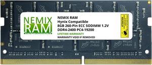 HMA81GS7CJR8N-UH Hynix Replacement 8GB DDR4-2400 PC4-19200 ECC Unbuffered Memory by NEMIX RAM