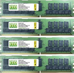 NEMIX RAM 128GB (4X32GB) DDR4 3200MHZ PC4-25600 2Rx4 1.2V 288-PIN ECC RDIMM Registered Server Memory KIT Compatible with Dell Servers/Workstations