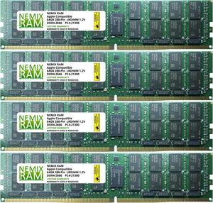256GB 4x64GB DDR4-2666 PC4-21300 LRDIMM Memory for Apple Mac Pro Rack 2020 MacPro 7,1 by Nemix Ram