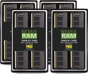 NEMIX RAM 256GB (8X32GB) DDR5 5600MHZ PC5-44800 1.1V 2Rx8 288-PIN ECC Unbuffered UDIMM KIT