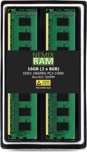 NEMIX RAM 16GB Kit (2 x 8GB) DDR3L-1866 UDIMM for Intel DH67VR