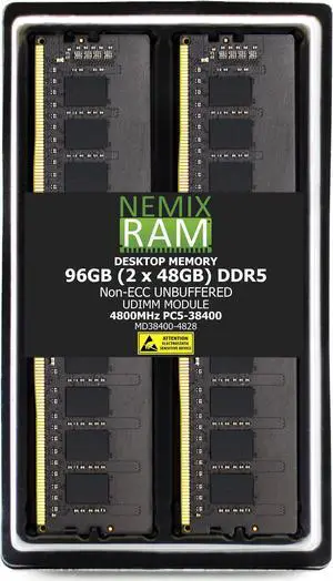 NEMIX RAM 96GB (2X48GB) DDR5 4800MHZ PC5-38400 2Rx8 1.1V CL40 288-PIN Non-ECC Unbuffered UDIMM Desktop PC Memory KIT Compatible with ASUS ROG Maximus Z890 APEX Motherboard