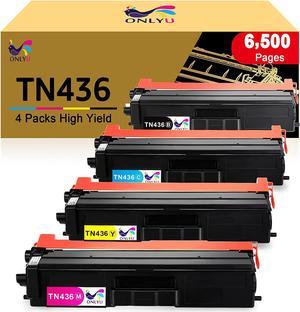 ONLYU Compatible Toner Cartridge Replacement for Brother TN436 TN431 TN433 for HL-L8360CDW MFC-L8900CDW HL-L8360CDWT HL-L8260CDW MFCL8610CDW MFCL9570CDW Printer (1Black,1Cyan,1Magenta,1Yellow)