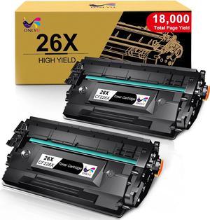 ONLYU Compatible Toner Cartridge Replacement for HP 26X CF226X 26A CF226A Laserjet Pro M402n M402dn M402dw M402d MFP M426dw M426fdw M426fdn Printer (Black, 2-Pack)