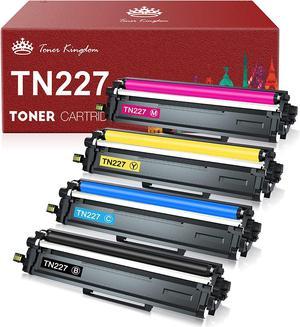 Toner Kingdom Compatible Toner Cartridge Replacement for Brother TN227 TN-227 TN-227BK TN223 TN223BK for HL-L3210CW HL-L3290CDW HL-L3230CDW HL-L3270CD MFC-L3710CW MFC-L3770CDW Toner Printer (4 Pack)