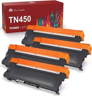 Toner Kingdom Compatible Toner-Cartridge Replacement for Brother TN450 TN-420 TN-450 TN420 for HL-2270DW HL-2280DW HL-2230 HL-2240 MFC-7360N MFC-7860DW DCP-7065DN Intellifax 2840 2940 (Black, 4 Pack)