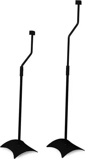 Good Product Outlet EAK80B-A Speaker Floor Stands, Metal Base, Adjustable Height (Set of 2), Black
