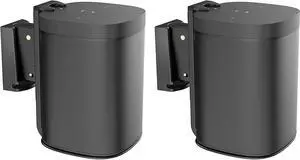 ynVISION.DESIGN Adjustable Wall Mount Bracket Compatible with Sonos One, One SL, and Play:1 Speaker | 2 Pack | (Black)