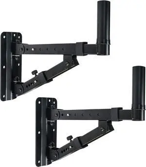 Sound Town 2-Pack Adjustable Wall Mount Speaker Brackets with 180-degree Swivel (STWSD-048B)