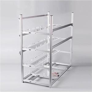 19 GPU Open Air Mining Rig Case Frame, Mining Rig Open Air Case Stackable for Ethereum, Computer Mining Aluminum Stackable Bitcoin 30 14 29.5in
