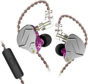 KZ ZSN Pro 1BA+1DD Hybrid in Ear Earphones Monitor Running Sports Headphones HiFi Bass Metal Wired Earbuds (with Mic, Purple) KZ ZSN Pro 1BA+1DD Hybrid in Ear Earphones Monitor Running Sports Headphones HiFi Bass Metal Wired Earbuds (with Mic, Purple)