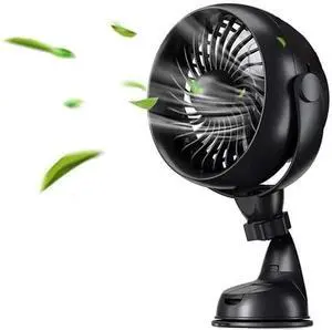 Mini Clip Fan Desk Fan 360°Adjustable Rotationel Ectric Fan, Portable USB Fan for Bedroom & Outdoor,USB Interface Suction Cup Car Aromatherapy Fan Easy to Carry