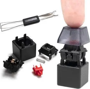 Metal Switch Opener Set Compatible Cherry MX Switches for Mechanical Keyboard 4pcs Aluminum Switch Open Tool & Keycap Switch Puller Remover Suit for Lube Switches Props Gifts for Keyboard Gamer
