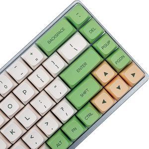 YMDK Retro ZDA PBT Cute Keycaps Similar to XDA Keycap Dye Sub for MX Split Keyboard 104 87 GK61 Melody 96 KBD75 ID80 GK64 Tada68（Only Keycap） (Retro English Kit 3.0)
