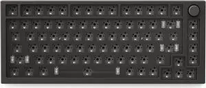 Glorious Gaming - GMMK PRO Barebones Keyboard Kit (USA ANSI) Compact 75% Keyboard w/Knob, Black Aluminum, Custom DIY Mechanical Keyboard, TKL, Hotswap, Cherry MX Style, Backlit RGB, USB-C Removable