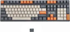 YMDK Double Shot 108 Dyed PBT Shine Through OEM Profile Rainbow Carbon Sunset Keycap for MX Switches Mechanical KeyboardOnly Keycap (Carbon)